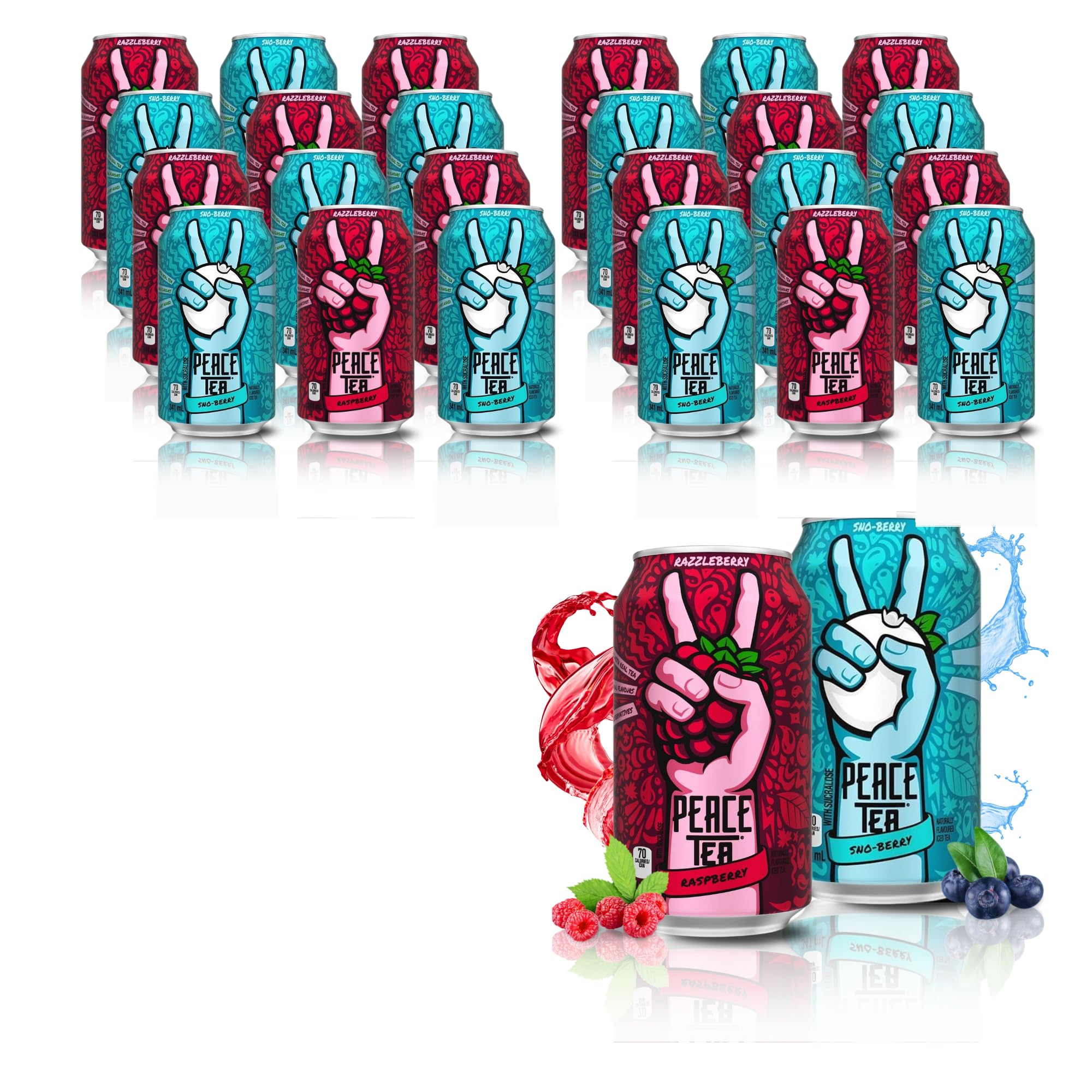 Amazon.com: Peace Tea Sno Berry and Razzleberry - No Preservatives